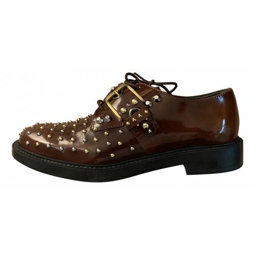 Pre-owned Tod's Leather Lace Ups In Brown