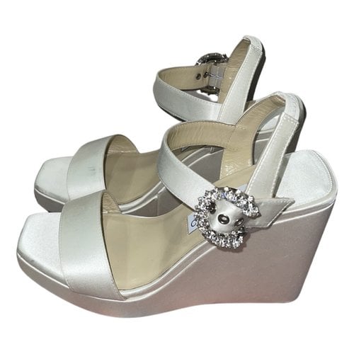 Pre-owned Jimmy Choo Cloth Sandals In White