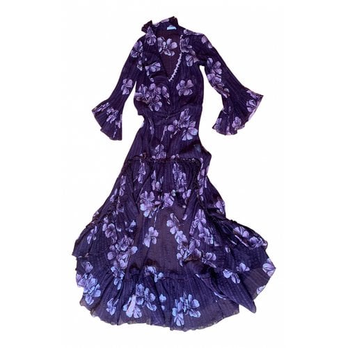 Pre-owned Anjuna Silk Maxi Dress In Purple