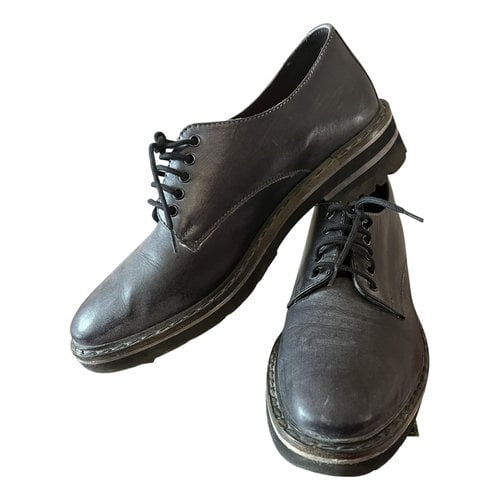 Pre-owned Lumberjack Leather Lace Ups In Black
