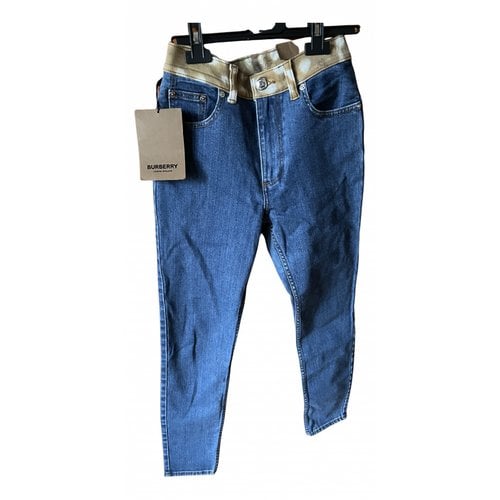 Pre-owned Burberry Slim Jeans In Blue