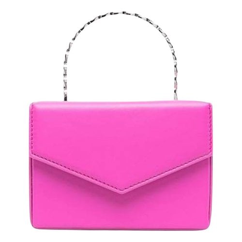 Pre-owned Amina Muaddi Leather Handbag In Pink