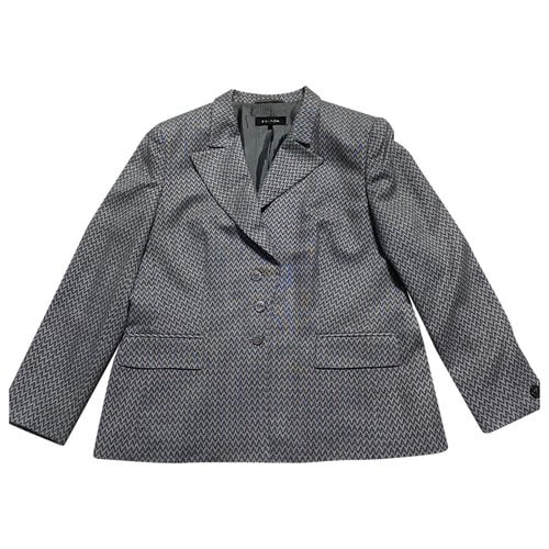 Pre-owned Escada Wool Suit Jacket In Grey