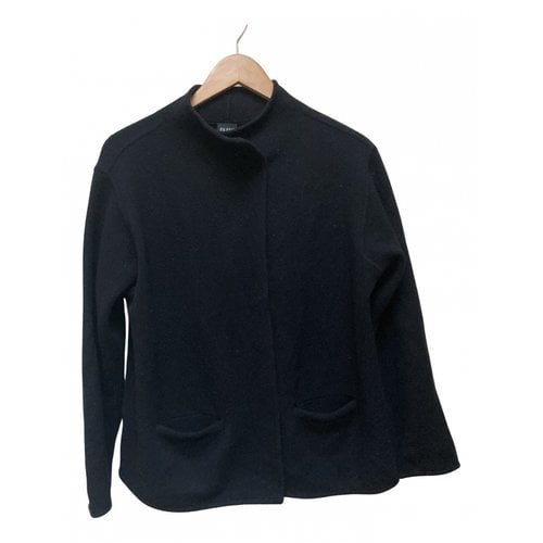 Pre-owned Eileen Fisher Wool Jacket In Black