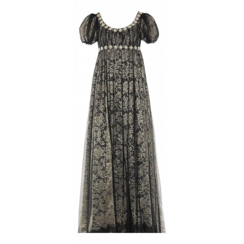Pre-owned Dolce & Gabbana Lace Maxi Dress In Black