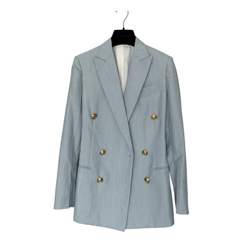 Pre-owned Celine Wool Jacket In Blue