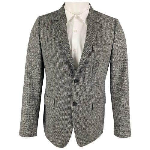 Pre-owned Ami Alexandre Mattiussi Wool Coat In Grey