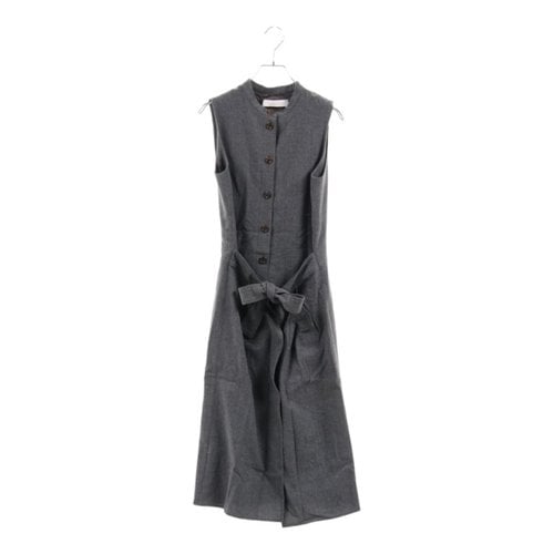 Pre-owned See By Chloé Wool Maxi Dress In Grey