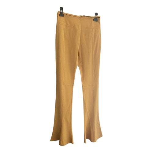 Pre-owned Jacquemus Wool Trousers In Yellow