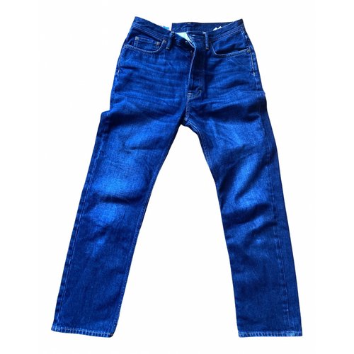 Pre-owned Acne Studios Blå Konst Straight Jeans In Blue