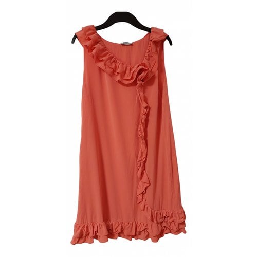 Pre-owned Moschino Cheap And Chic Silk Mid-length Dress In Orange