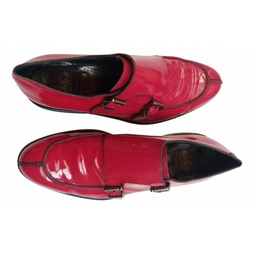 Pre-owned Italia Independent Patent Leather Lace Ups In Red