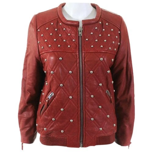 Pre-owned Isabel Marant Leather Jacket In Red