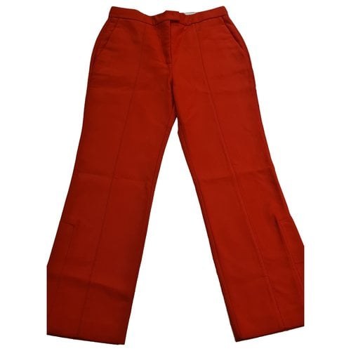 Pre-owned Pinko Large Pants In Orange