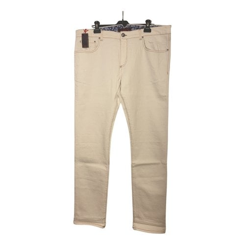 Pre-owned Isaia Trousers In White