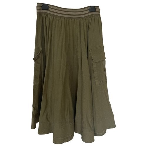 Pre-owned Alice And Olivia Mid-length Skirt In Khaki