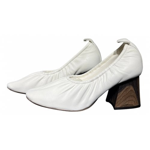 Pre-owned Celine Leather Heels In White
