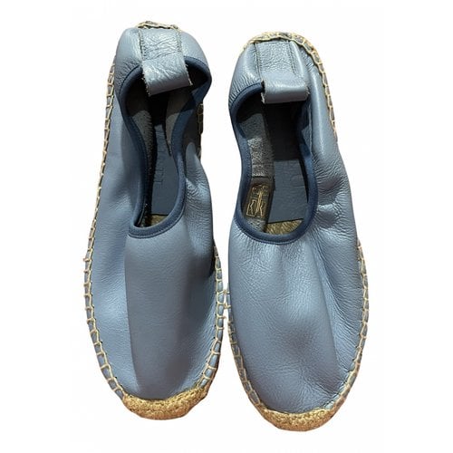 Pre-owned Hereu Leather Espadrilles In Blue