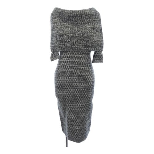 Pre-owned Dior Cashmere Maxi Dress In Grey