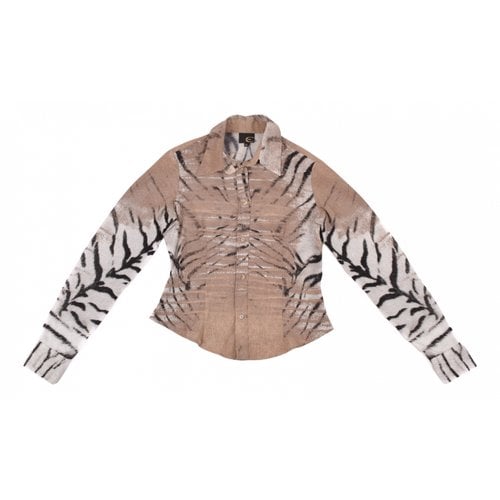 Pre-owned Just Cavalli Cashmere Shirt In Beige