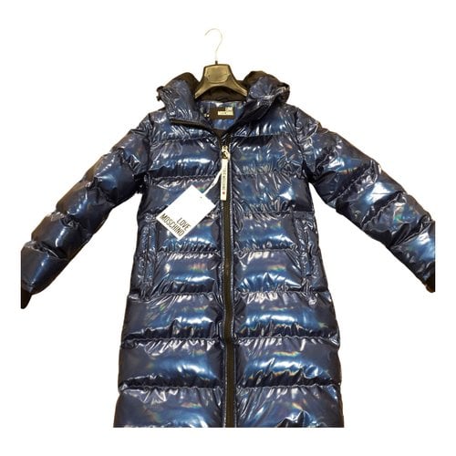 Pre-owned Moschino Love Puffer In Blue
