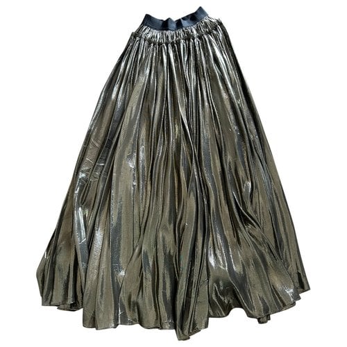 Pre-owned Faith Connexion Maxi Skirt In Metallic