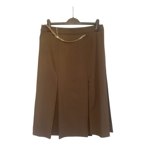 Pre-owned Victoria Beckham Wool Mid-length Skirt In Brown