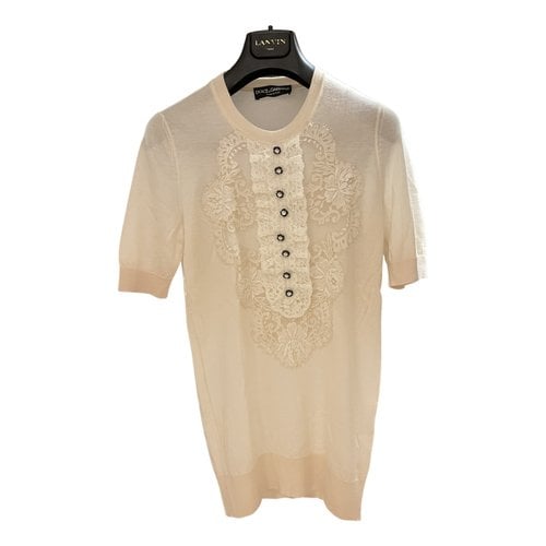 Pre-owned Dolce & Gabbana Cashmere Blouse In Beige