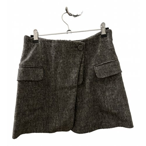 Pre-owned Alexander Wang Wool Mini Skirt In Grey