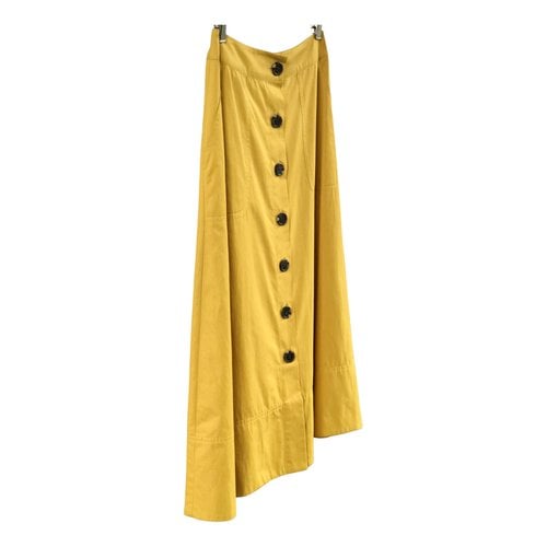 Pre-owned Hobbs Mid-length Skirt In Yellow