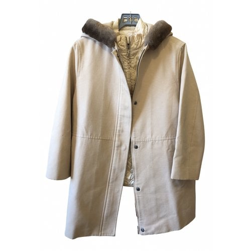Pre-owned Max Mara Parka In Camel