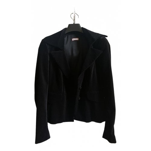 Pre-owned Max & Co Velvet Blazer In Black