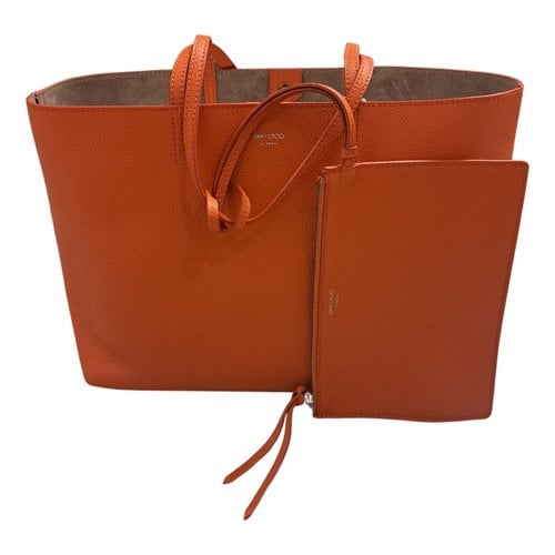 Pre-owned Jimmy Choo Leather Handbag In Orange