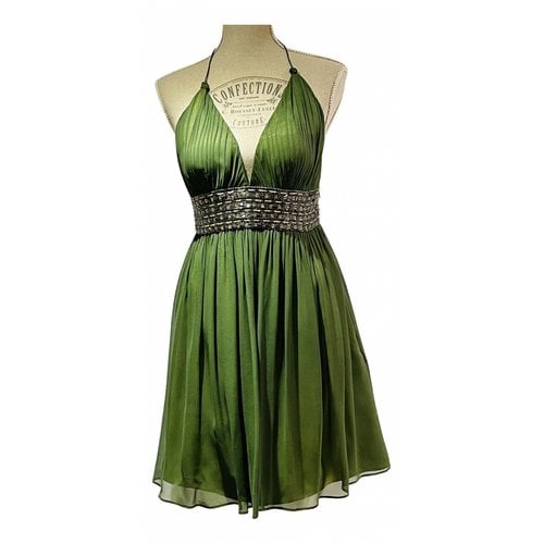 Pre-owned Adrianna Papell Silk Dress In Green
