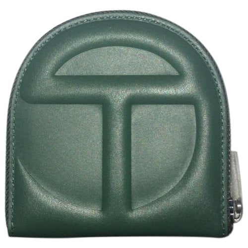 Pre-owned Telfar Leather Wallet In Green