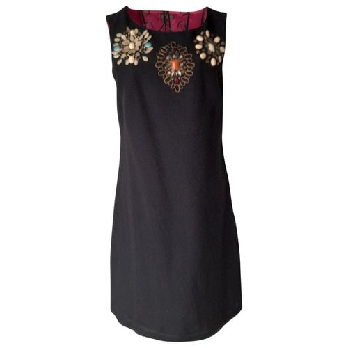 Pre-owned Maliparmi Wool Mid-length Dress In Black