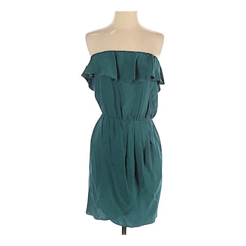 Pre-owned Amanda Uprichard Silk Mini Dress In Green