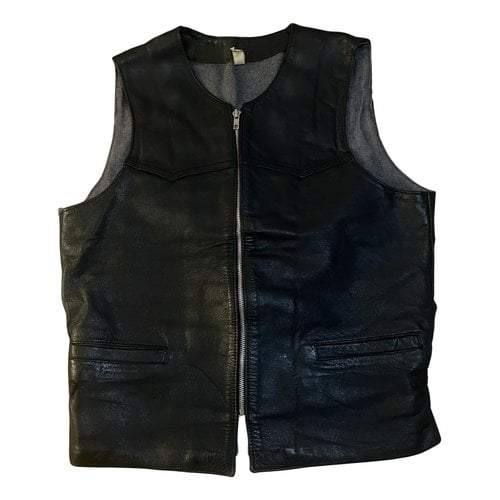 Pre-owned Linea Pelle Leather Vest In Black