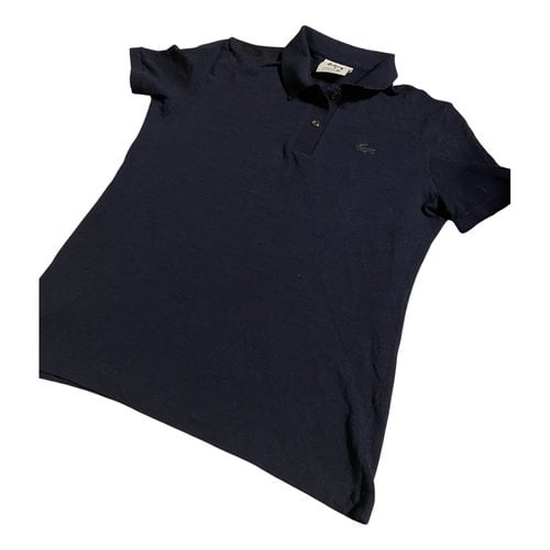 Pre-owned Lacoste Wool Polo In Navy