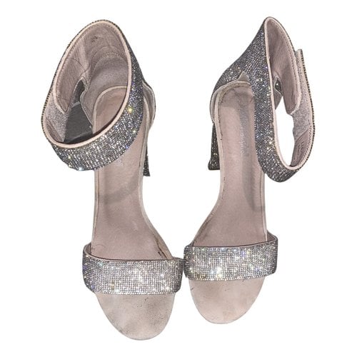Pre-owned Jeffrey Campbell Glitter Sandals In Silver