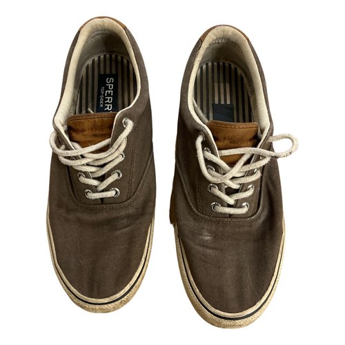 Pre-owned Sperry Cloth Trainers In Grey