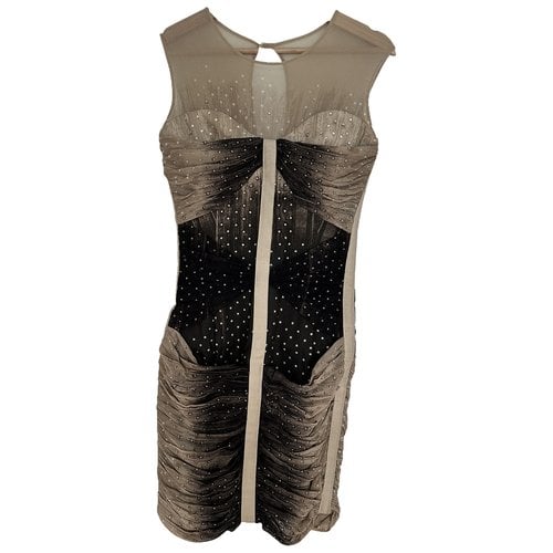 Pre-owned Roberto Cavalli Mid-length Dress In Camel