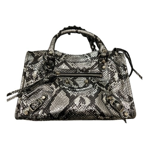Pre-owned Balenciaga City Leather Handbag In Metallic