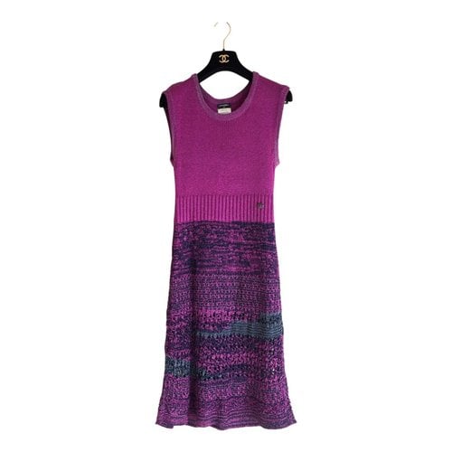 Pre-owned Chanel Mid-length Dress In Purple