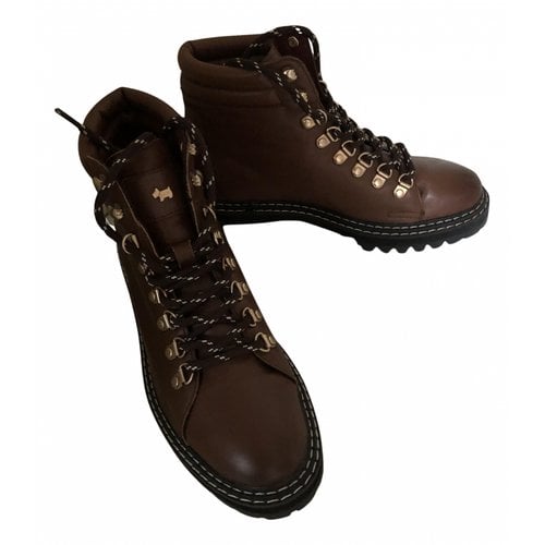 Pre-owned Radley London Leather Lace Up Boots In Brown