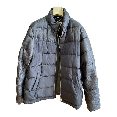 Pre-owned Burberry Silk Jacket In Blue