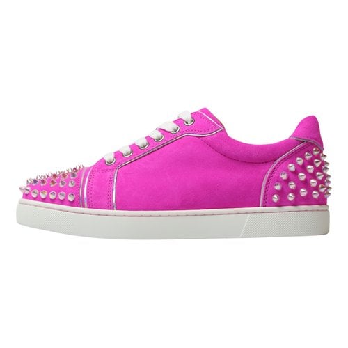 Pre-owned Christian Louboutin Trainers In Pink