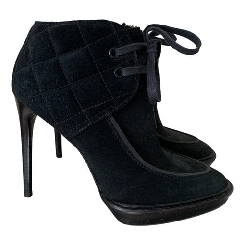 Pre-owned Burberry Ankle Boots In Black