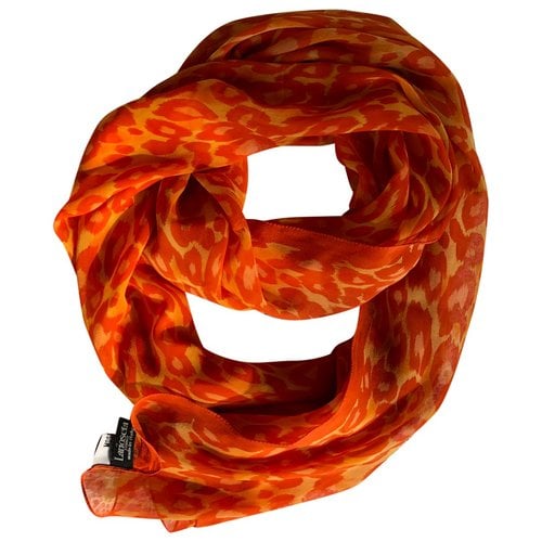 Pre-owned Moschino Silk Handkerchief In Orange