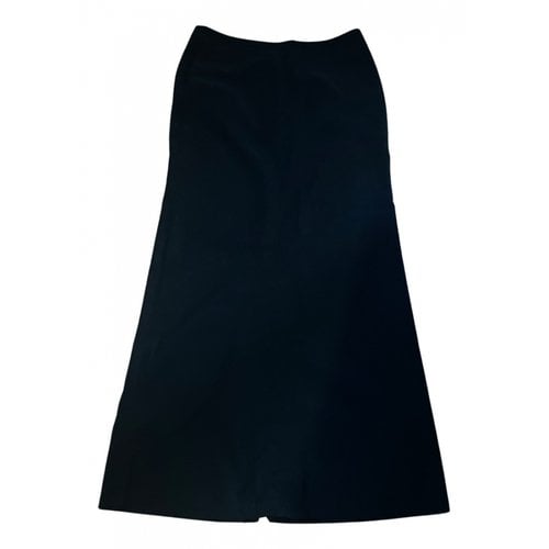 Pre-owned Costume National Linen Skirt In Black